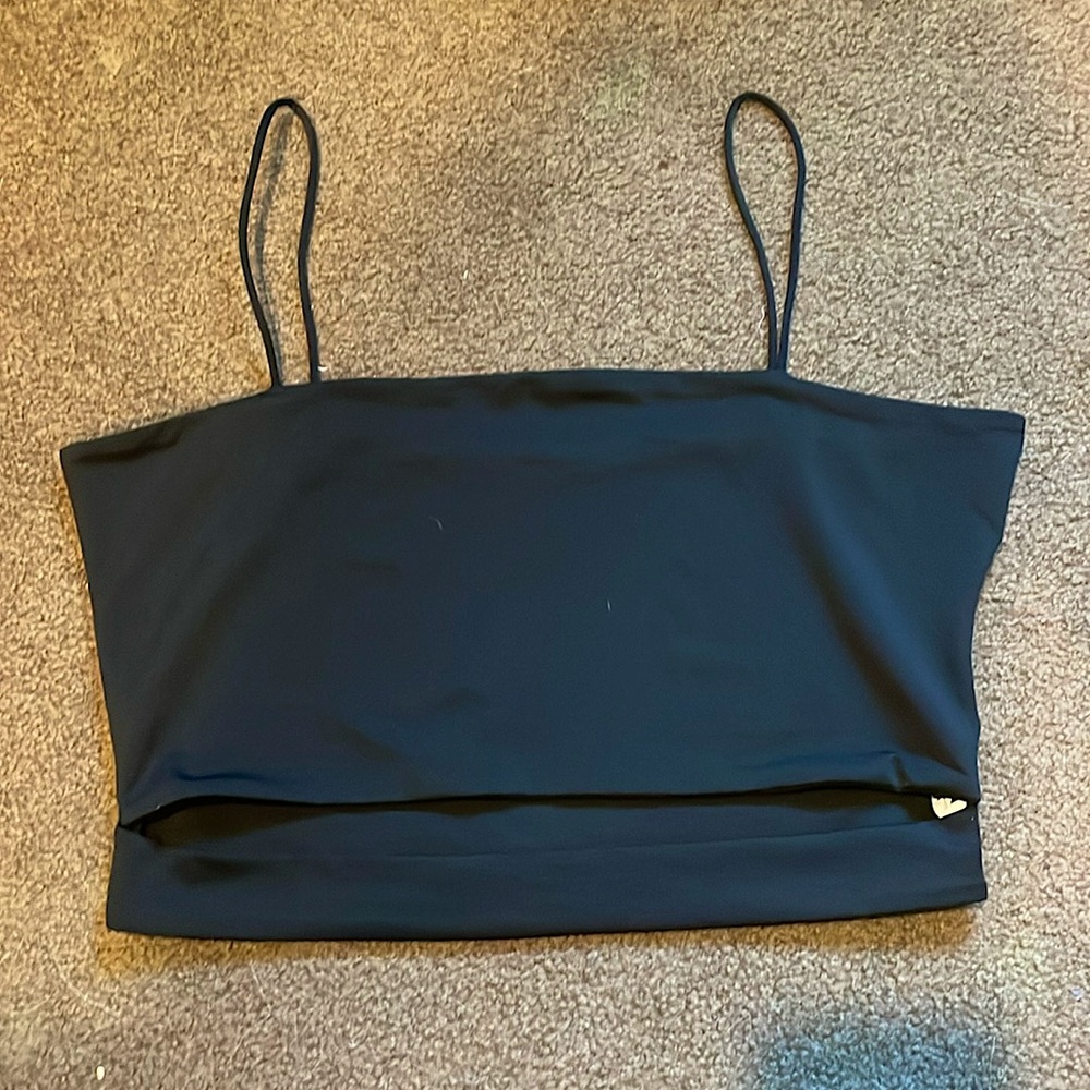 Black Tank Top With Front Slit